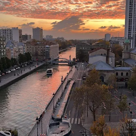 Appartement Charmant 100 M2 Avec Vue Canal De L'ourcq Paris